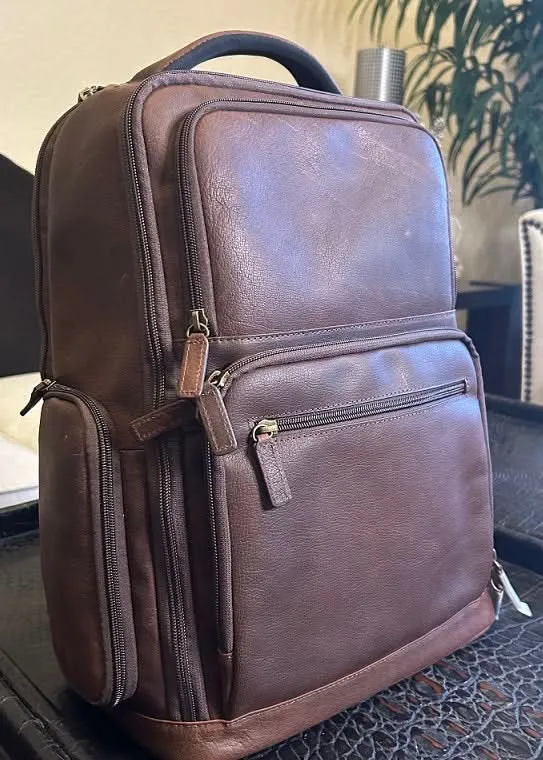 Cambridge Full Grain Mens Leather Backpack