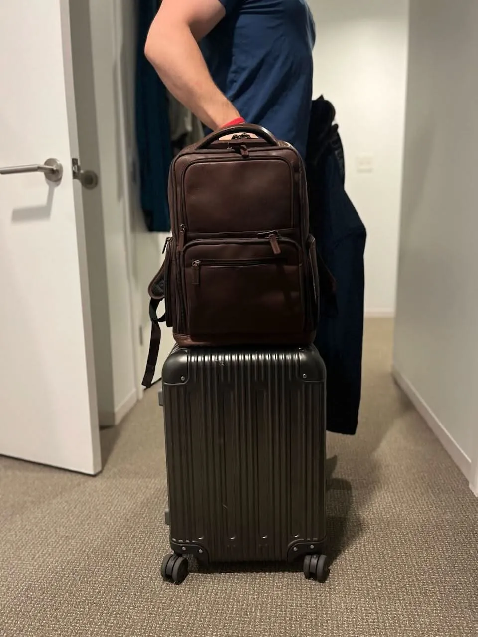 Cambridge Full Grain Mens Leather Backpack