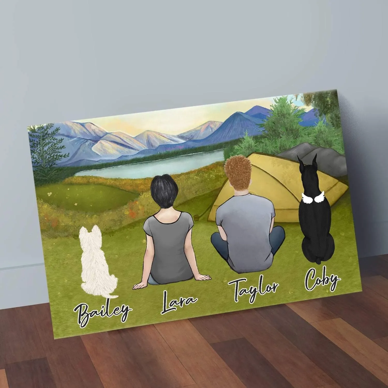 Camping Personalized Pet & Owner Wrapped Canvas