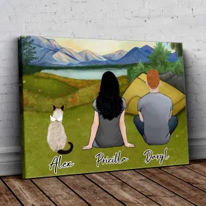 Camping Personalized Pet & Owner Wrapped Canvas