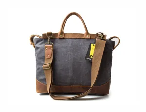 Canvas Laptop Briefcase Bag Computer Bag Hiking Bag Camping Bag Weekend Bag Fits Most 15.6 inch Laptop