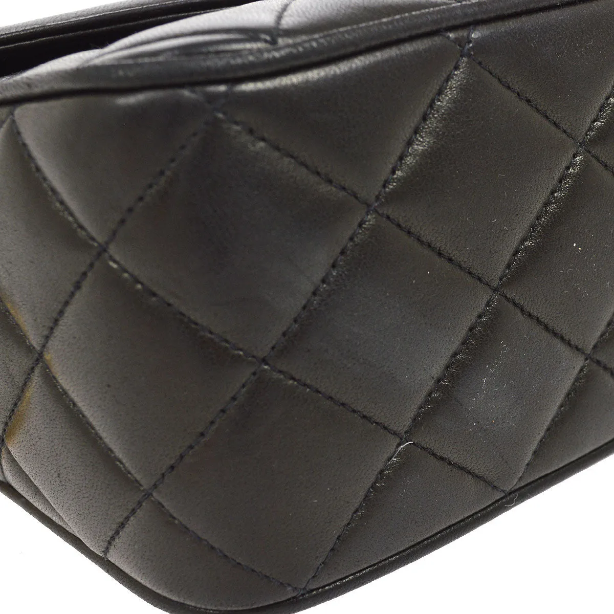 CHANEL 1991-1994 Pocket Camera Bag Mini Black Lambskin 73513