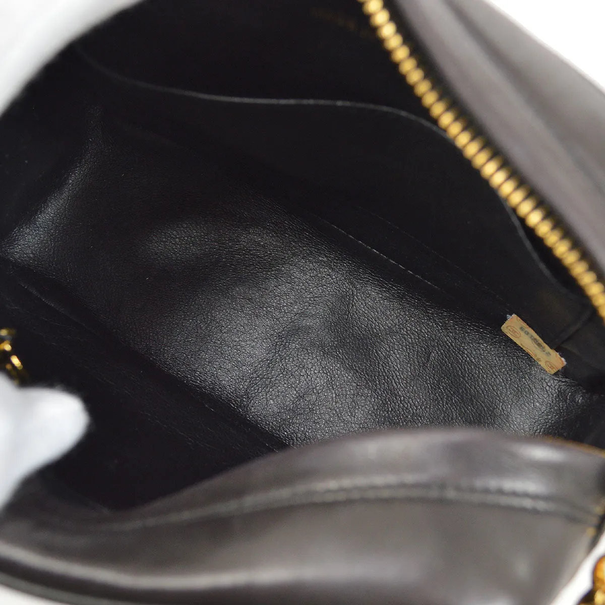 CHANEL 1991-1994 Pocket Camera Bag Mini Black Lambskin 73513