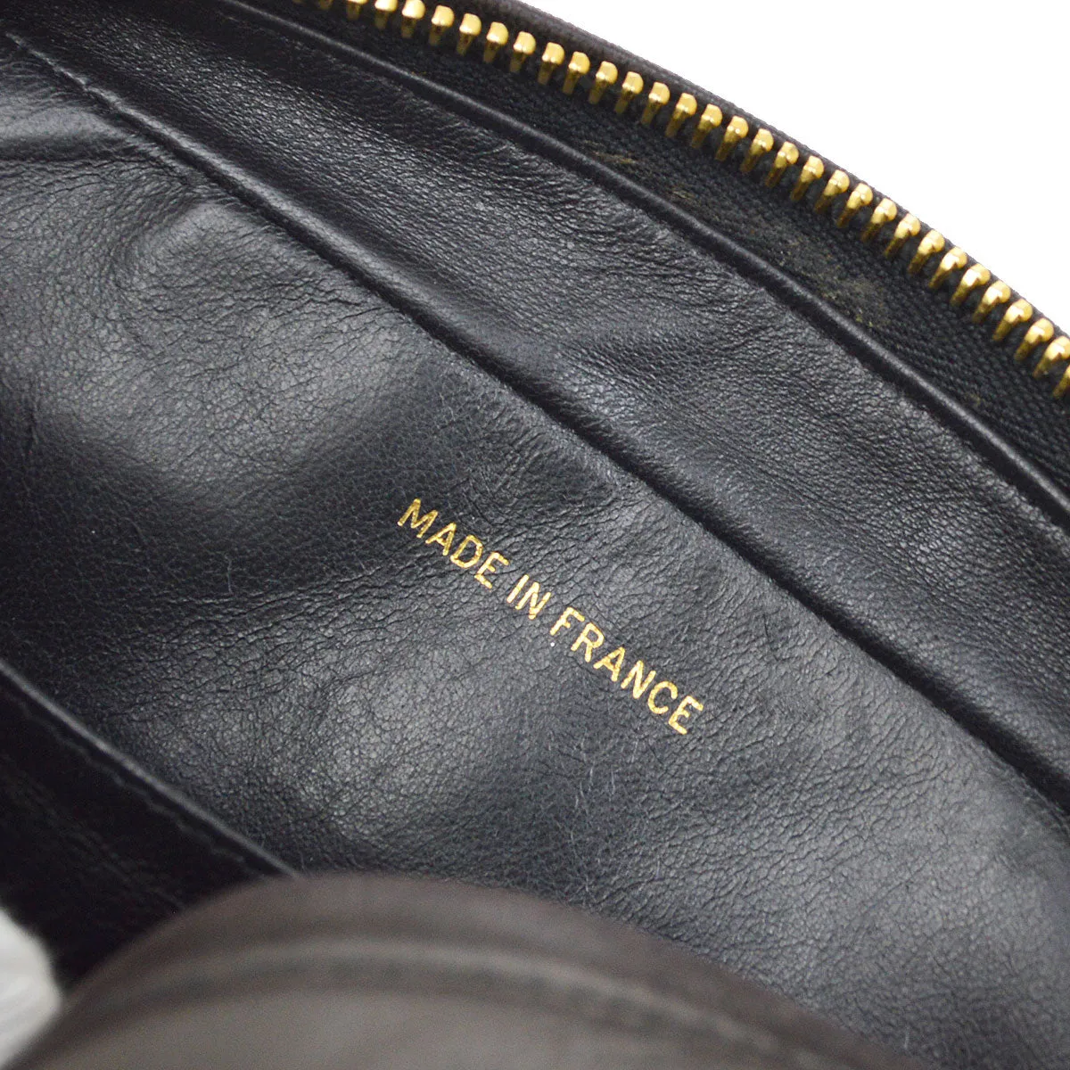 CHANEL 1991-1994 Pocket Camera Bag Mini Black Lambskin 73513