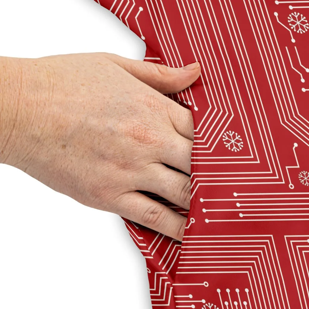 Christmas Red Computer Circuit Board Dress