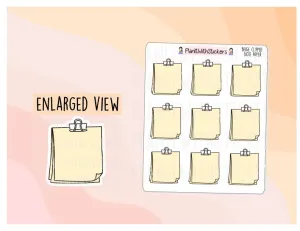 Clipped Note Paper in Beige