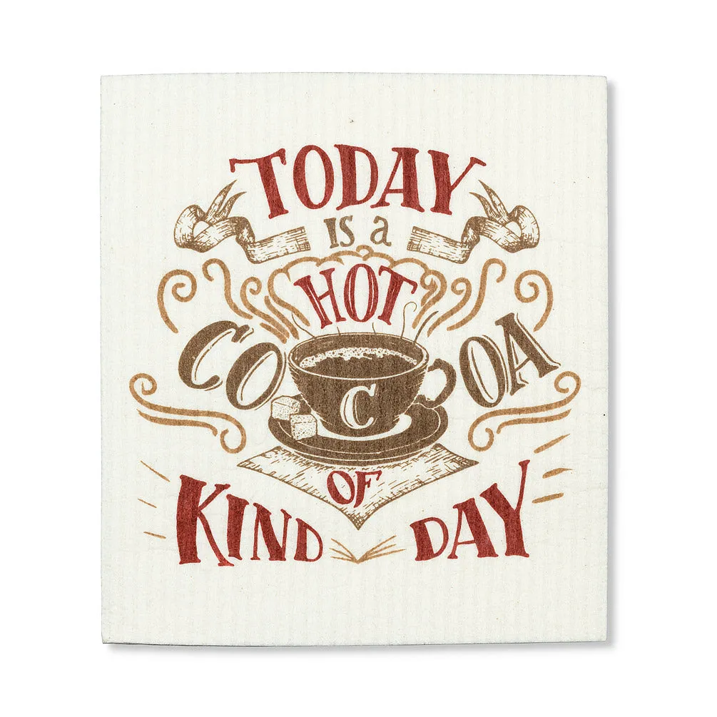 Cocoa and Sleigh Rides Swedish Dishcloth