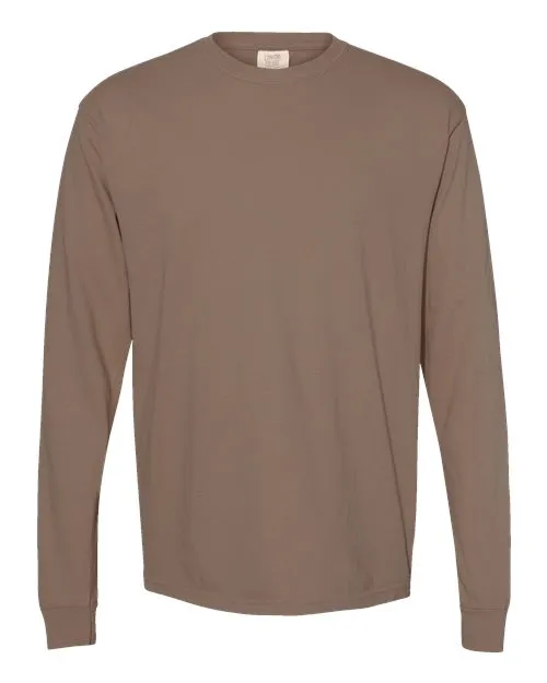 Comfort Colors Garment-Dyed Heavyweight Long Sleeve T-Shirt 6014 Espresso