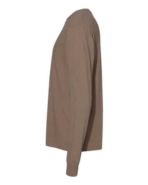 Comfort Colors Garment-Dyed Heavyweight Long Sleeve T-Shirt 6014 Espresso