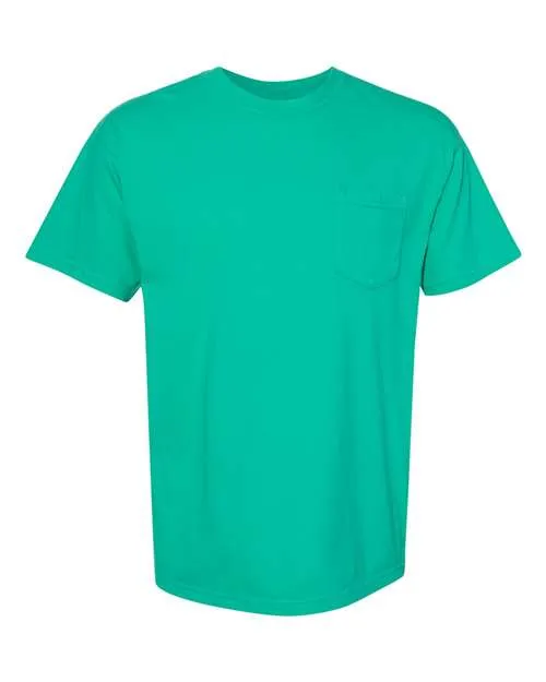 Comfort Colors Garment-Dyed Heavyweight Pocket T-Shirt 6030 Island Green
