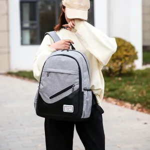 Computer Backpack  Trendy College Students' Backpack Men's Casual Business Large Capacity Travel Bag Three-Piece Backpack