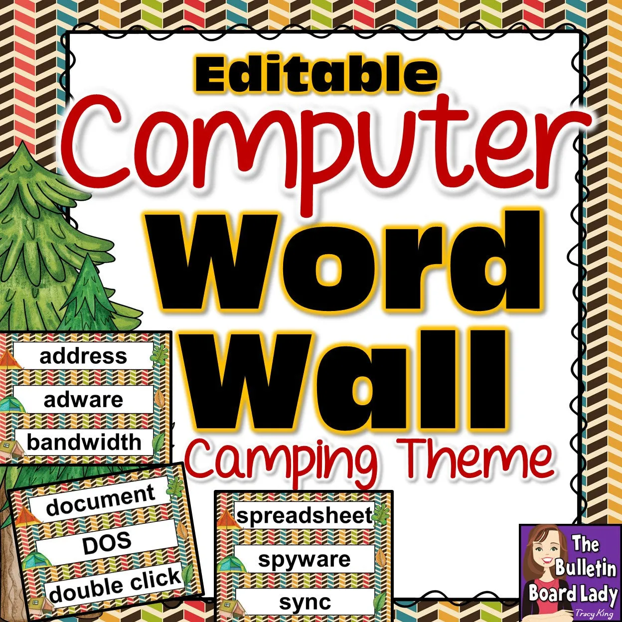 Computer Lab Decor BUNDLE - Camping Theme