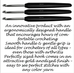 Crochet Hooks  - 6" KnitPro Silver Soft Feel