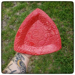 Crocheted Doily triangle dish (Marie style; 7 inch)