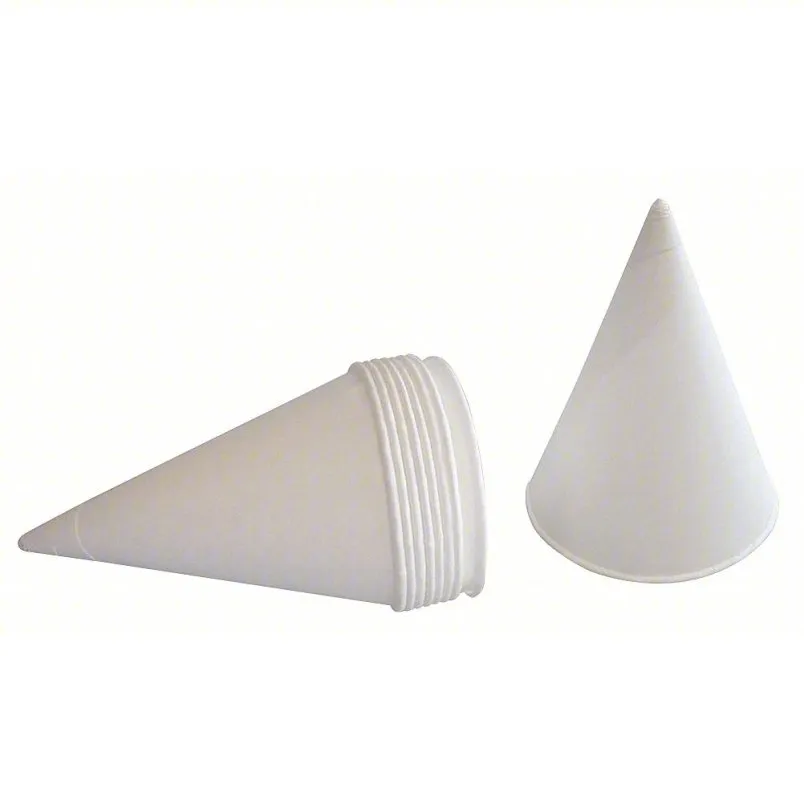 CUPS Paper Cone, 4oz, Rolled Rim, White (5000/cs)
