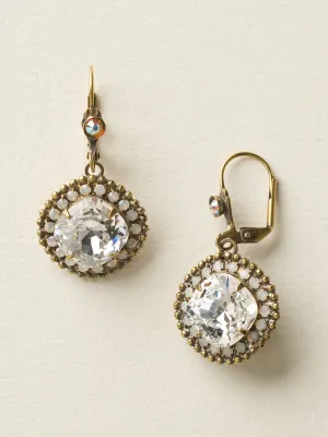 Cushion Cut Drop Dangle Earrings - ECB20AGWBR