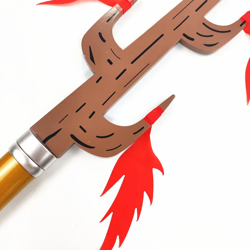 Demon Slayer Katana Kamado Tanjiro Props Ghost Fork With Bell Sword Wooden | 80 CM |