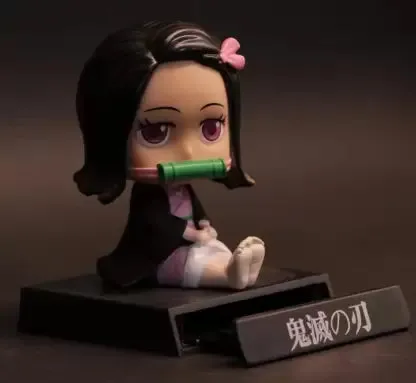 Demon Slayer Nezuko Kamado Bobblehead With Mobile Holder For Cars | 14.5 CMS |