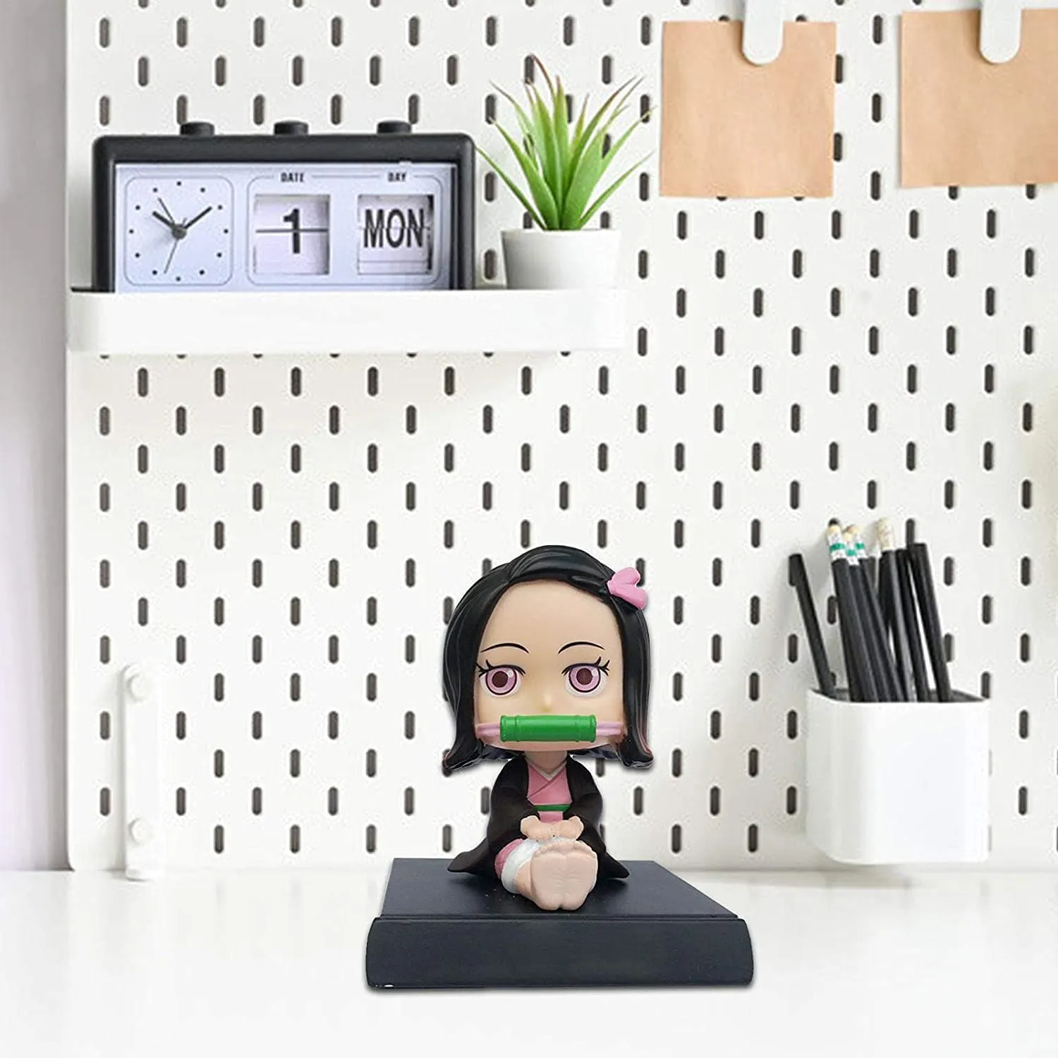 Demon Slayer Nezuko Kamado Bobblehead With Mobile Holder For Cars | 14.5 CMS |