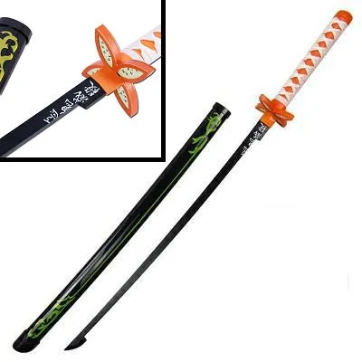 Demon Slayer Shinobu Kocho Nichirin Wooden Blade Katana for Cosplay Wooden Sword (105 Cms)