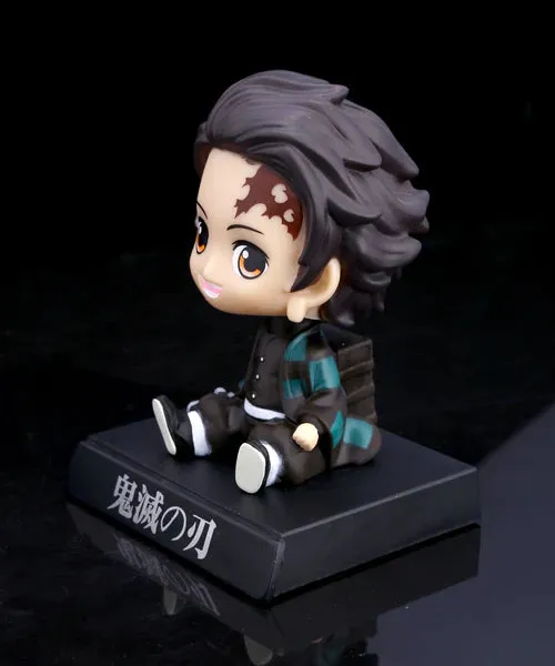 Demon Slayer Tanjiro Kamado Bobblehead With Mobile Holder For Cars | 14.5 CMS |