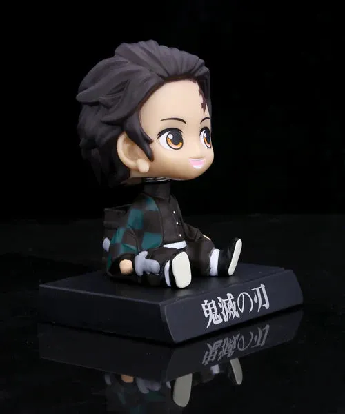 Demon Slayer Tanjiro Kamado Bobblehead With Mobile Holder For Cars | 14.5 CMS |