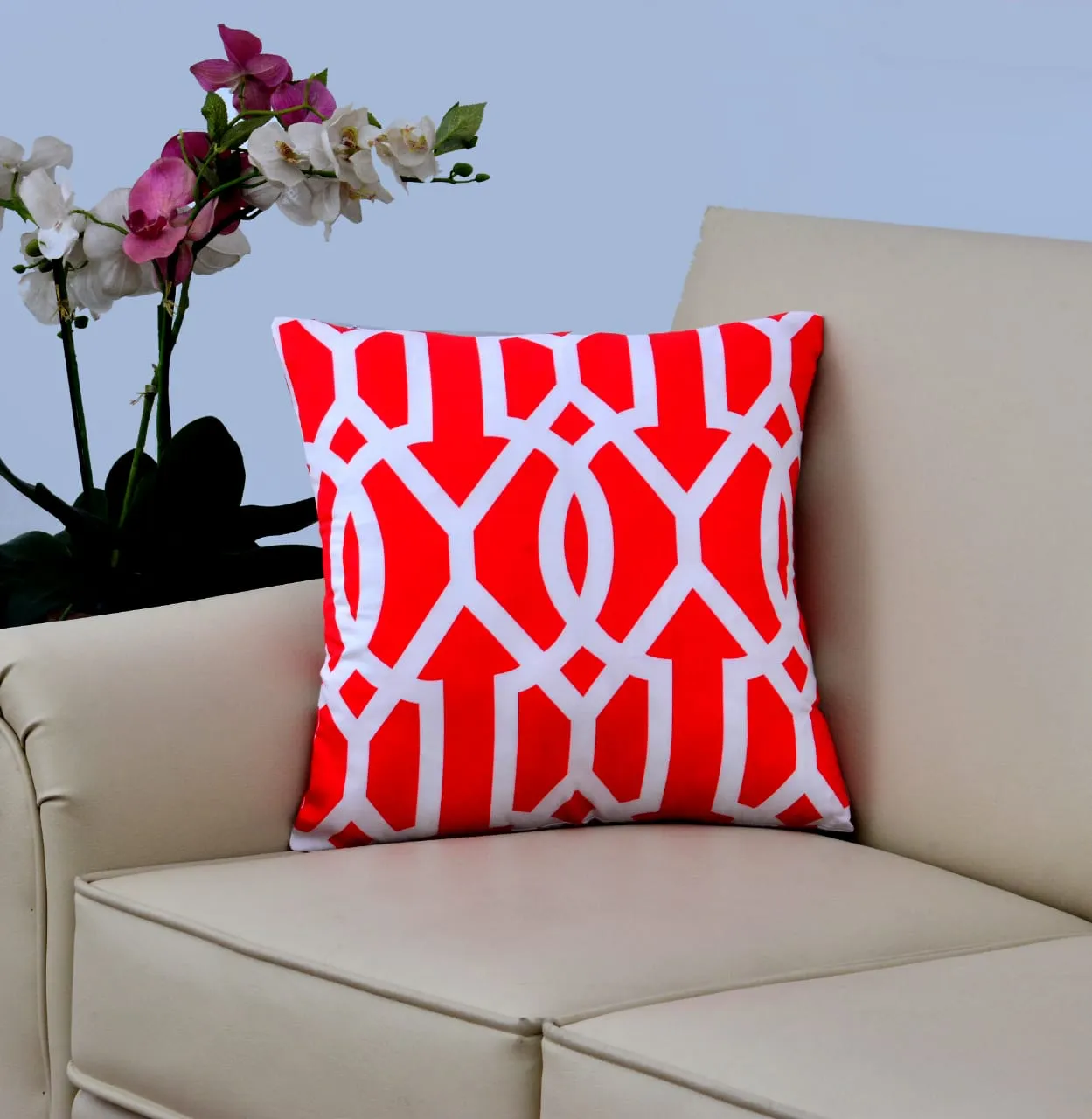 Digital Printed Satin Cushions Assorted 4PCs-Blooming Shades