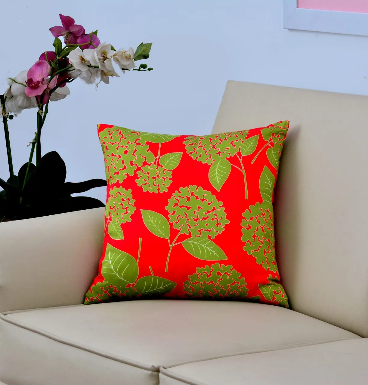Digital Printed Satin Cushions Assorted 4PCs-Blooming Shades