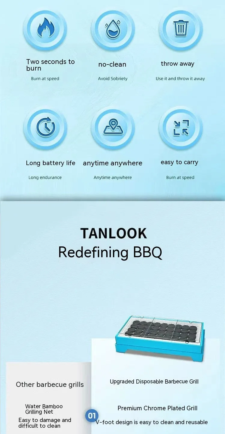 Disposable Portable Barbecue Grill Household Outdoor Camping