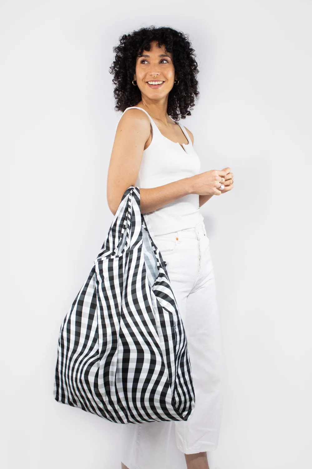 Distorted Gingham | Extra Large Reusable Bag