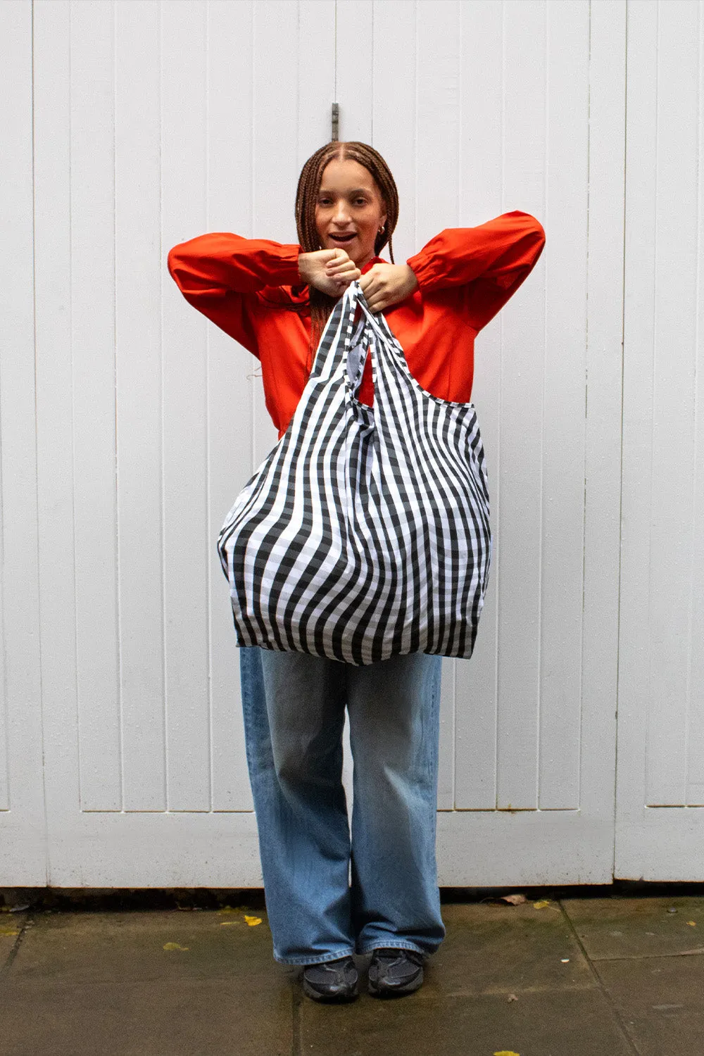 Distorted Gingham | Extra Large Reusable Bag