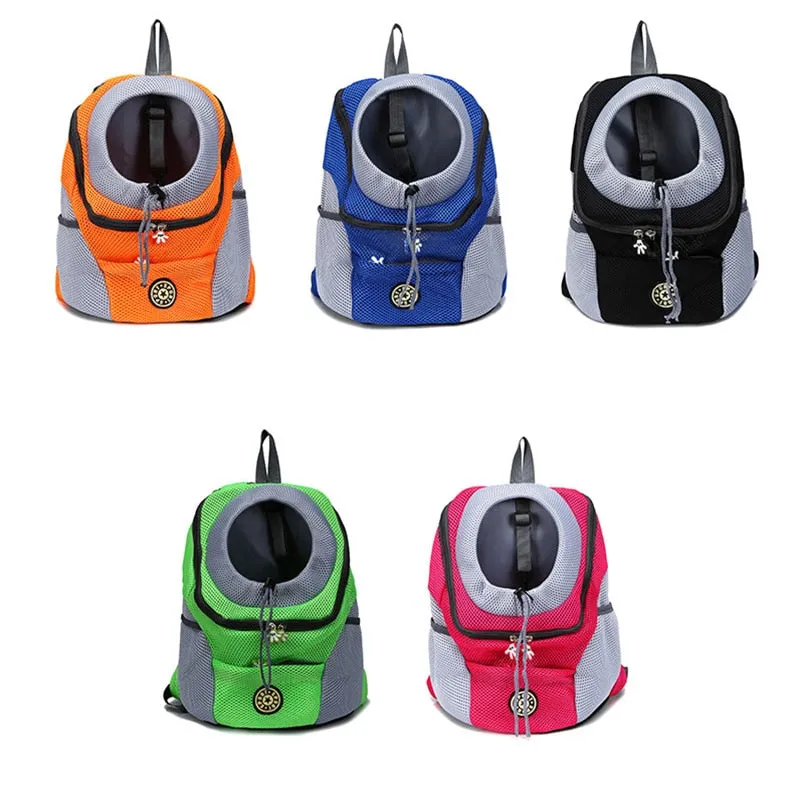 Dog Carrier Backpack - Double Shoulder Portable Travel Outdoor Pet Carrier Bag Mesh