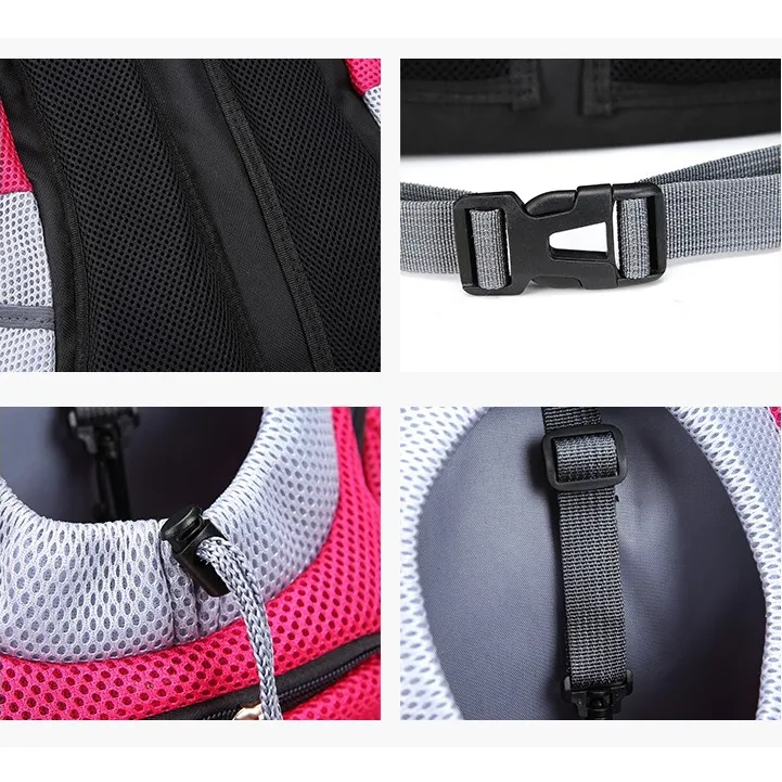 Dog Carrier Backpack - Double Shoulder Portable Travel Outdoor Pet Carrier Bag Mesh