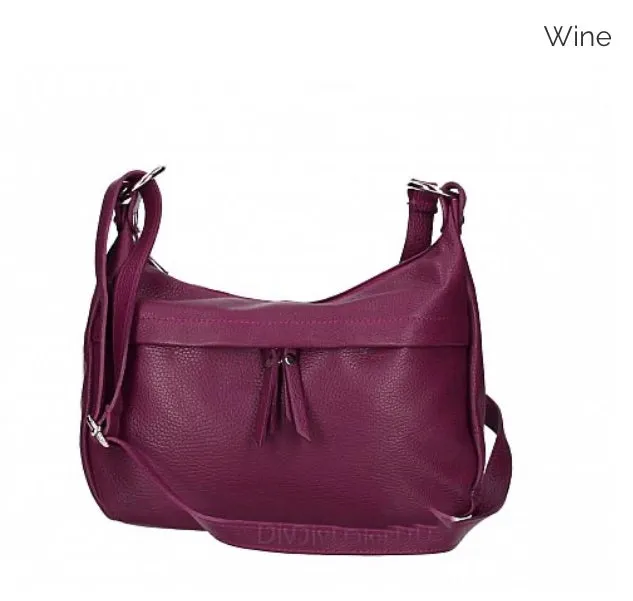 DONNA    Medium size leather cross body/shoulder bag