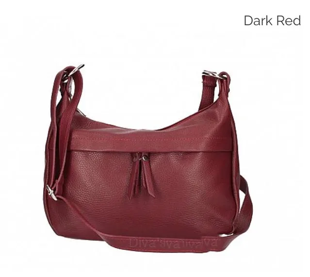 DONNA    Medium size leather cross body/shoulder bag