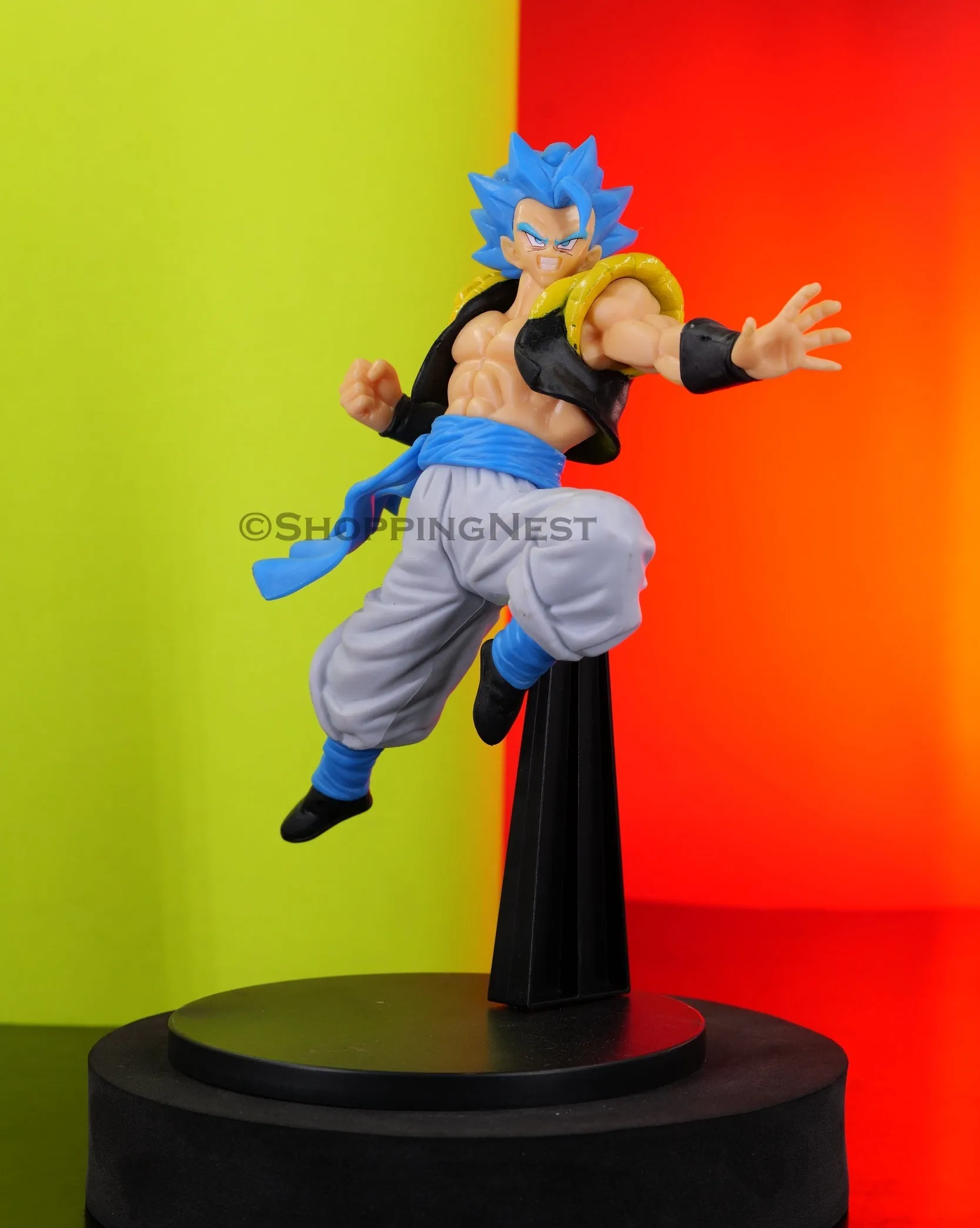 Dragon Ball Z Gogeta Super Saiyan Blue in Action Flying Fight Action Figure | 22 CMS |