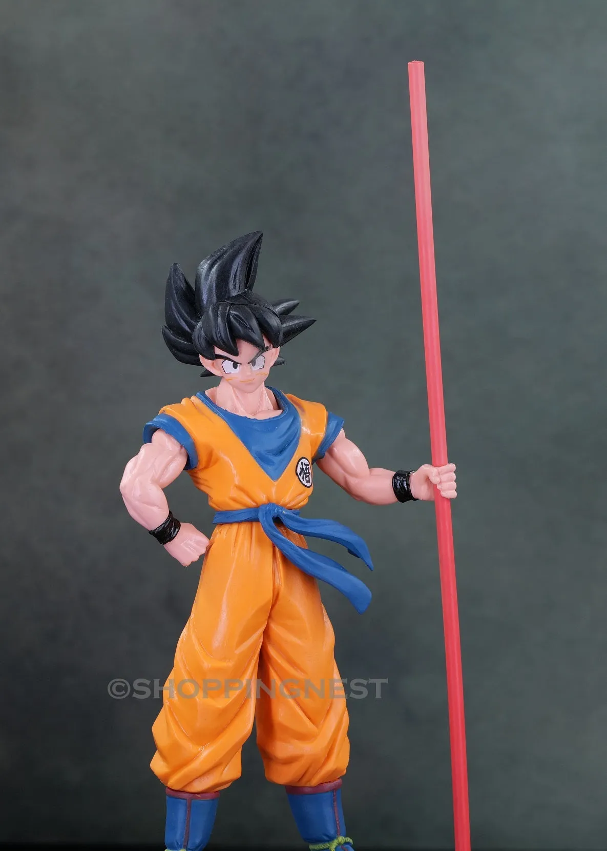 Dragon BAll Z Goku With Stick in Hand Standing Action Figurine | 24 Cm |