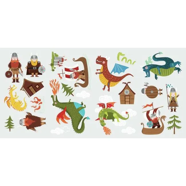 Dragons and Vikings Wall Decals