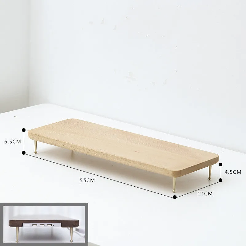 Eco Friendly Walnut Multifunctional Office Desk Storage Rack for office use