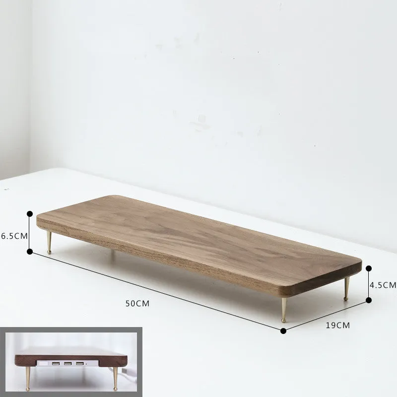 Eco Friendly Walnut Multifunctional Office Desk Storage Rack for office use