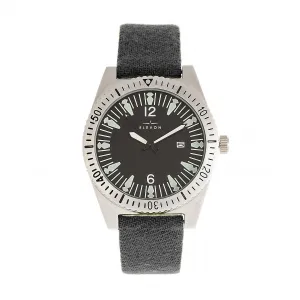 Elevon Jeppesen Pressed Wool Leather-Band Watch w/Date - Grey