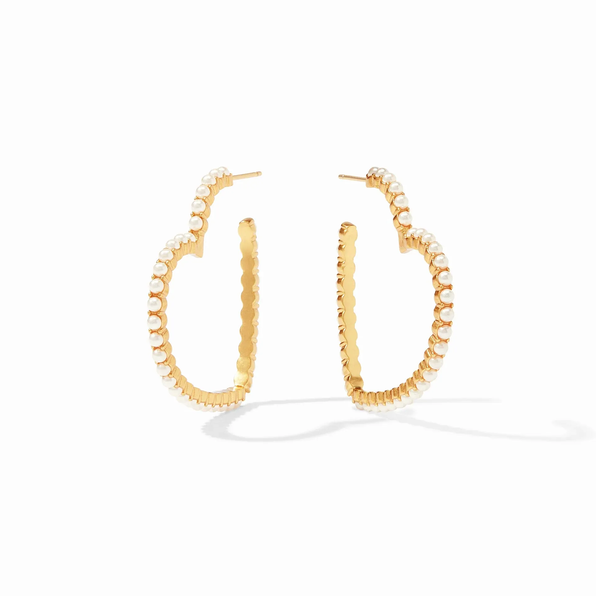 Esme Heart Pearl Hoop (Pearl)
