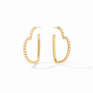 Esme Heart Pearl Hoop (Pearl)