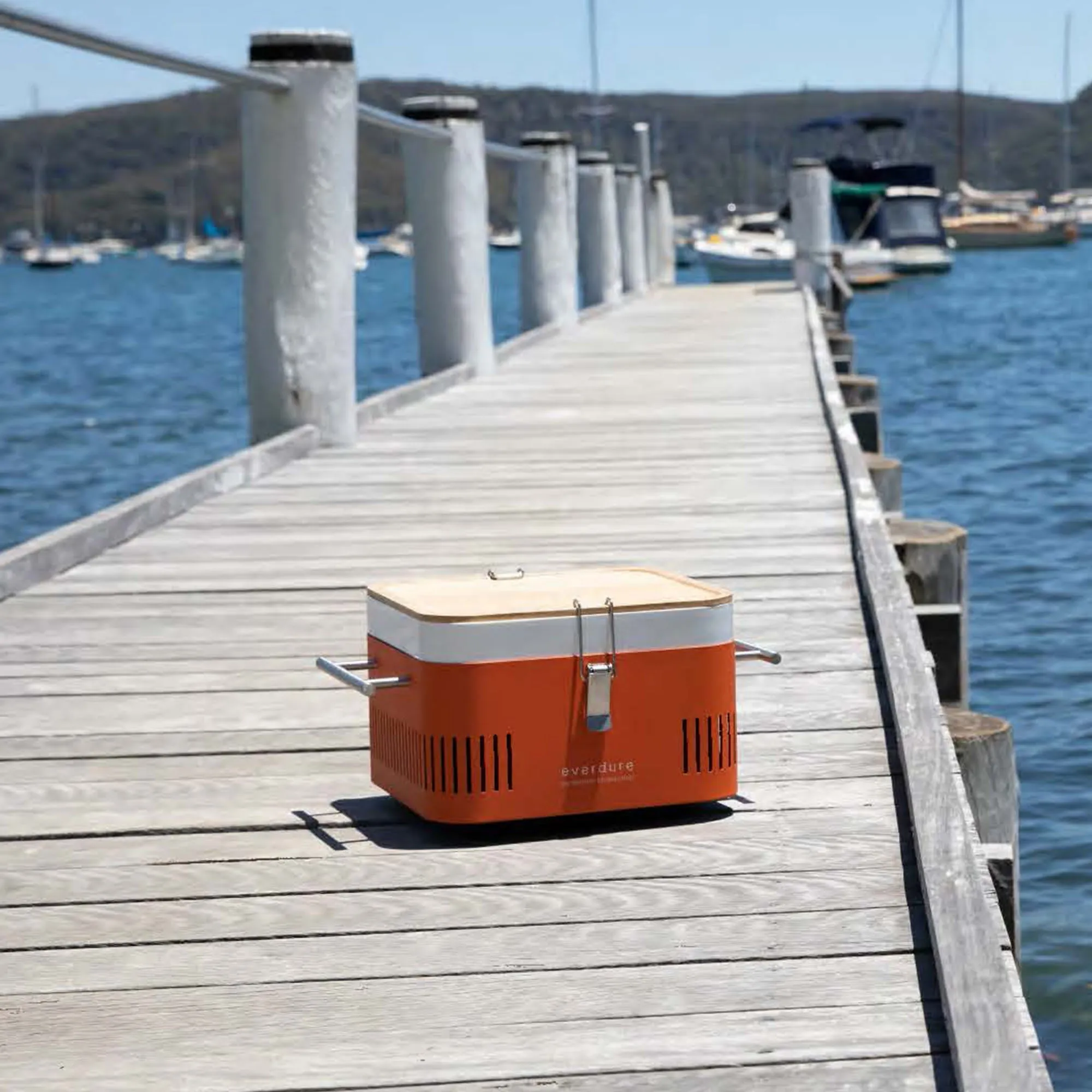 Everdure by Heston Blumenthal CUBE Charcoal Portable BBQ Orange