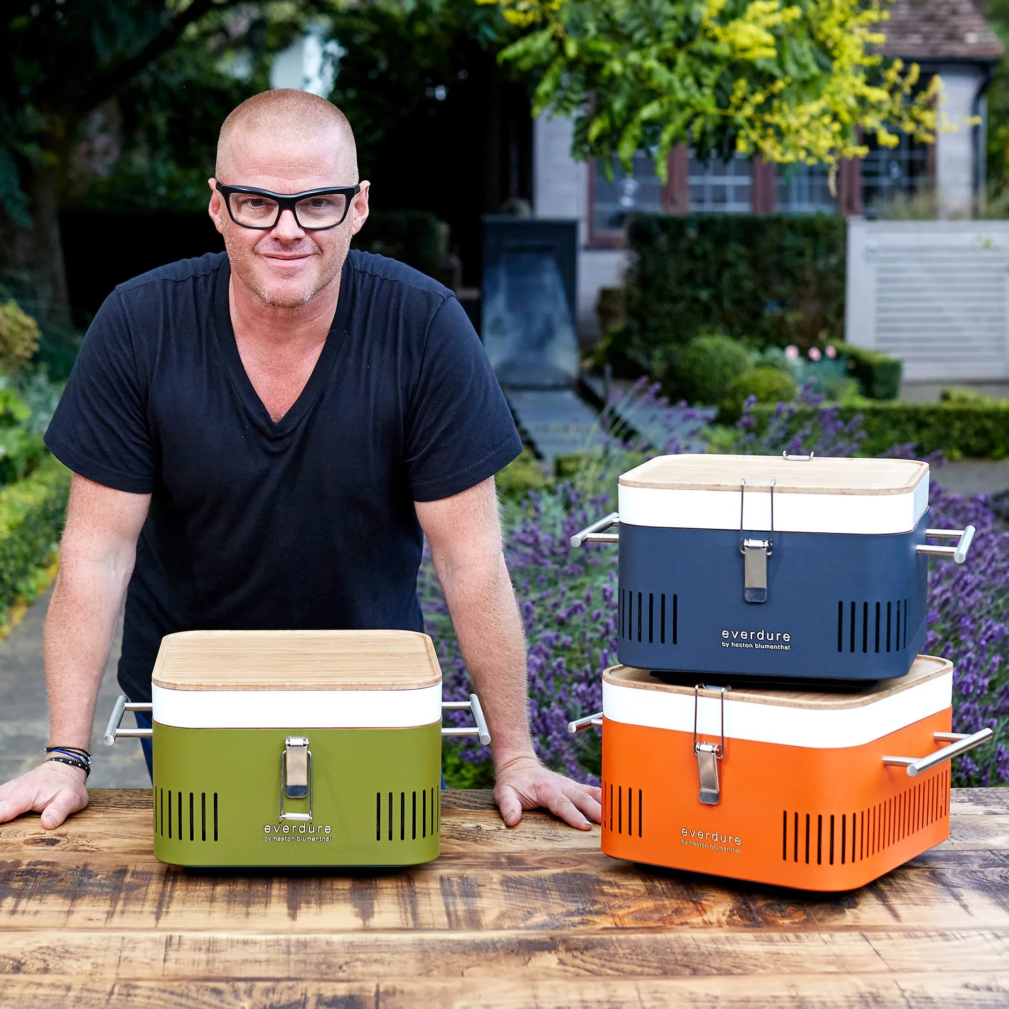 Everdure by Heston Blumenthal CUBE Charcoal Portable BBQ Orange
