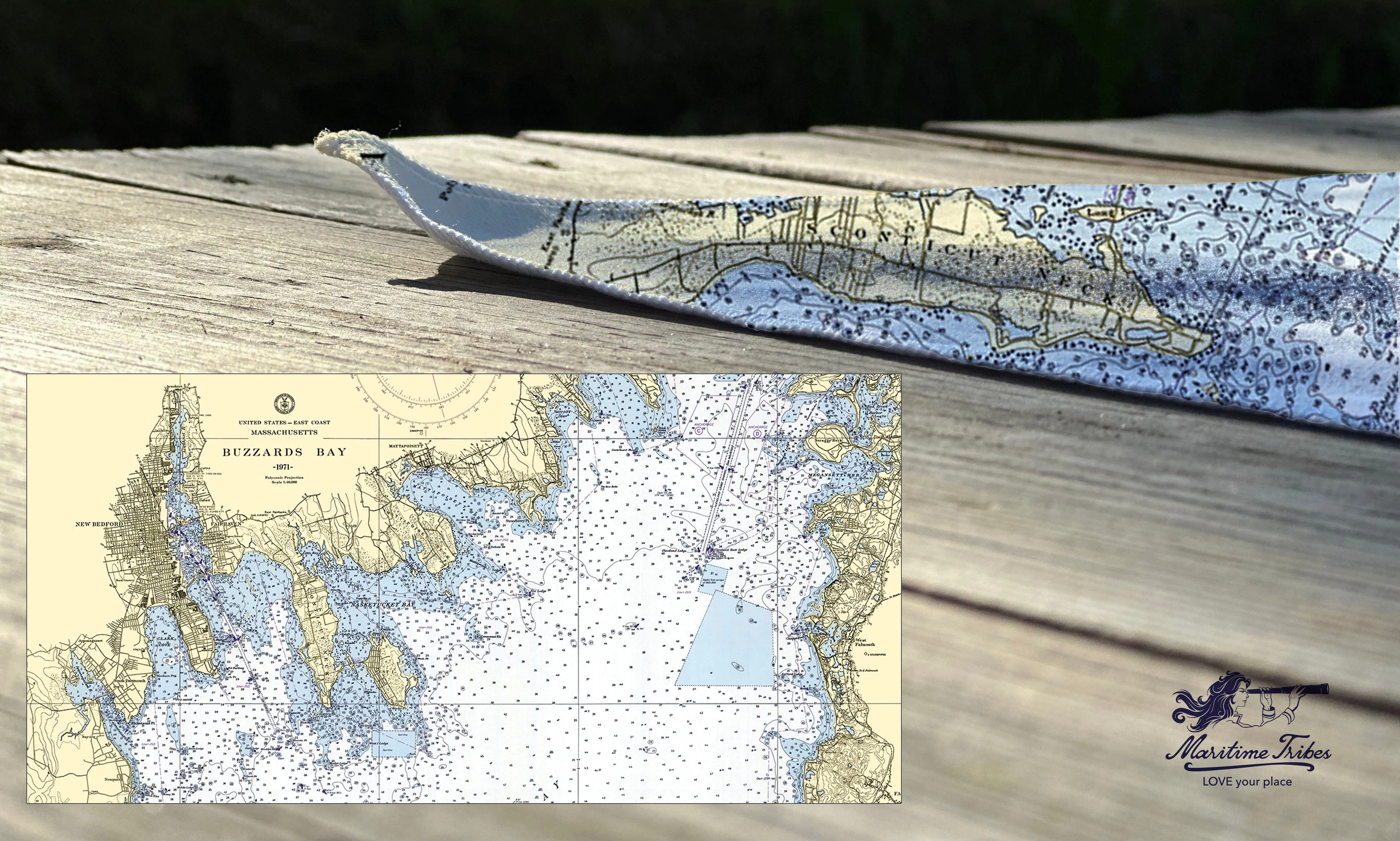 Fairhaven-Sconticut,  MA Nautical Chart Quick Dry Towel