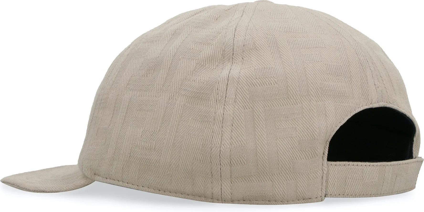 FENDI LEATHER LOGO CAP.