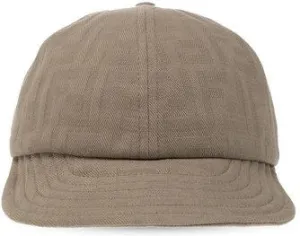FENDI LEATHER LOGO CAP.