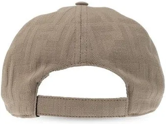 FENDI LEATHER LOGO CAP.