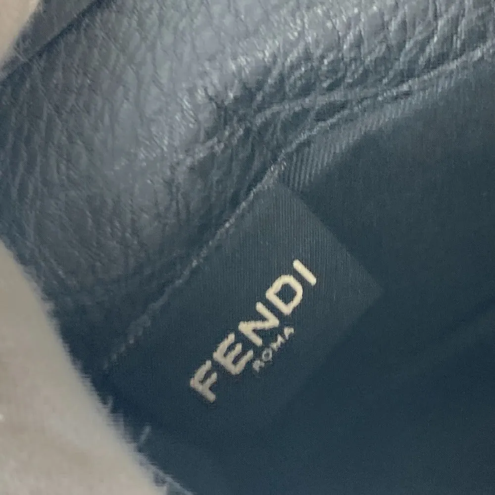 FENDI Long Wallet Purse 7M0186 leather black stitch Celeria unisex(Unisex) Used